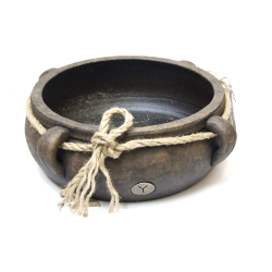 Misa betonowa / gliniana z ozdobnym sznurem Brąz